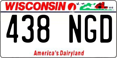 WI license plate 438NGD