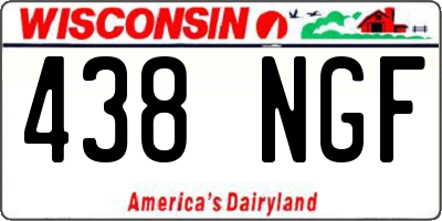 WI license plate 438NGF