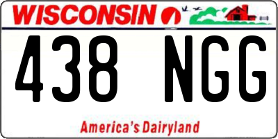 WI license plate 438NGG