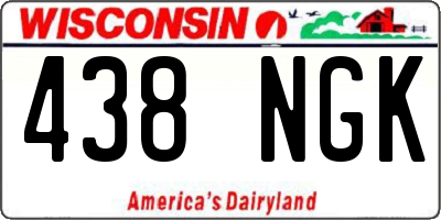 WI license plate 438NGK