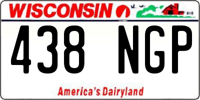 WI license plate 438NGP