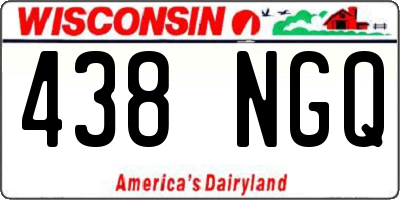 WI license plate 438NGQ