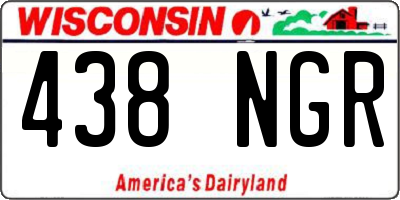 WI license plate 438NGR