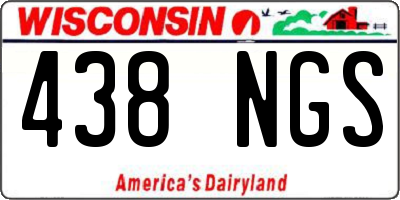 WI license plate 438NGS