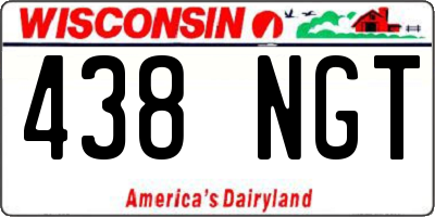 WI license plate 438NGT