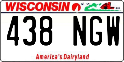 WI license plate 438NGW