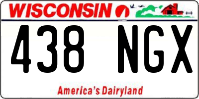 WI license plate 438NGX