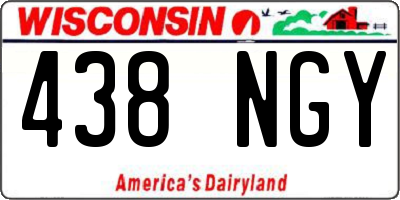 WI license plate 438NGY
