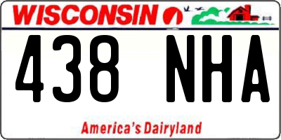 WI license plate 438NHA