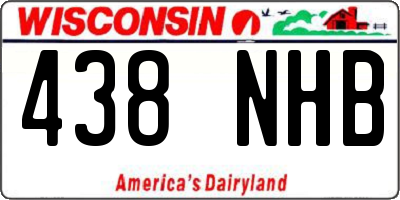 WI license plate 438NHB