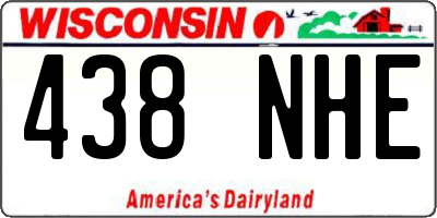 WI license plate 438NHE