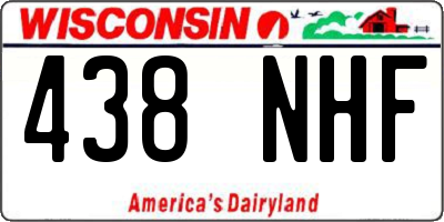 WI license plate 438NHF