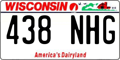 WI license plate 438NHG