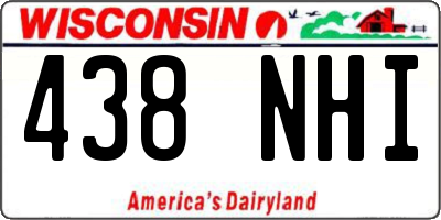 WI license plate 438NHI