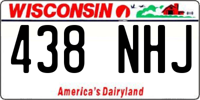 WI license plate 438NHJ