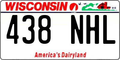 WI license plate 438NHL