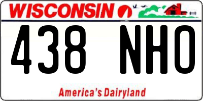 WI license plate 438NHO