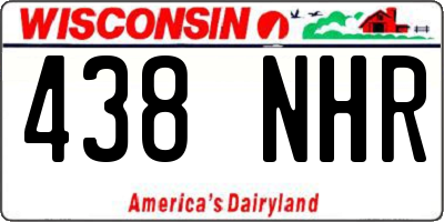 WI license plate 438NHR