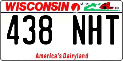 WI license plate 438NHT