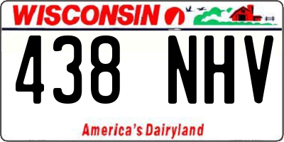 WI license plate 438NHV