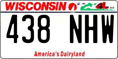 WI license plate 438NHW
