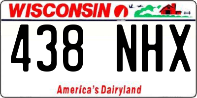 WI license plate 438NHX