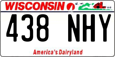 WI license plate 438NHY