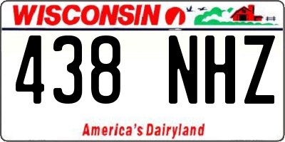 WI license plate 438NHZ