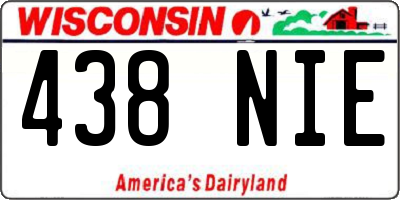 WI license plate 438NIE