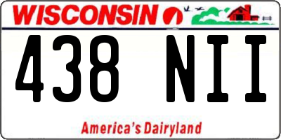 WI license plate 438NII