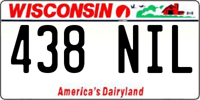 WI license plate 438NIL