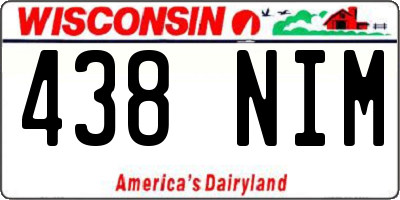 WI license plate 438NIM
