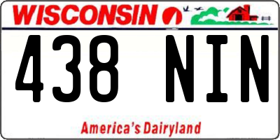 WI license plate 438NIN