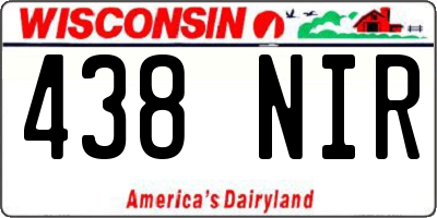 WI license plate 438NIR