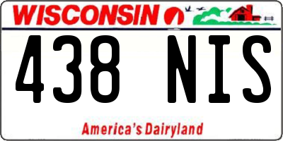WI license plate 438NIS