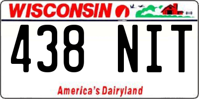 WI license plate 438NIT