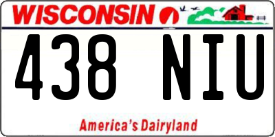 WI license plate 438NIU
