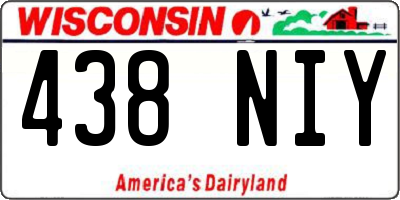 WI license plate 438NIY