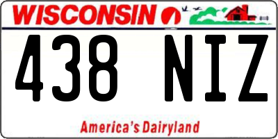WI license plate 438NIZ