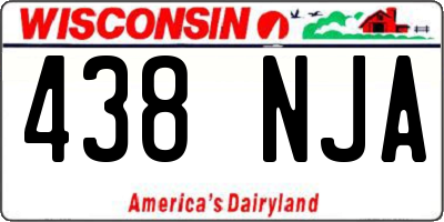 WI license plate 438NJA