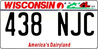 WI license plate 438NJC