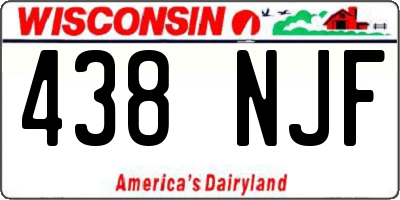 WI license plate 438NJF