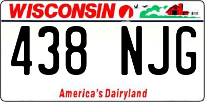 WI license plate 438NJG