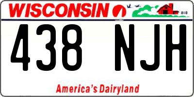 WI license plate 438NJH