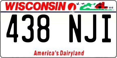 WI license plate 438NJI