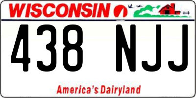 WI license plate 438NJJ