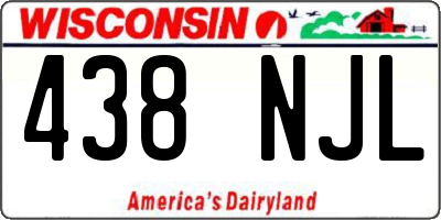 WI license plate 438NJL