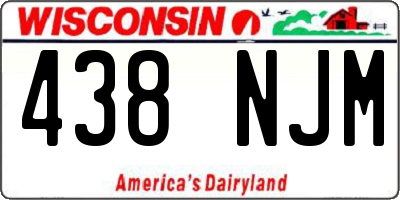 WI license plate 438NJM