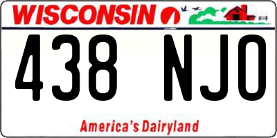 WI license plate 438NJO