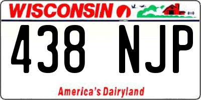 WI license plate 438NJP